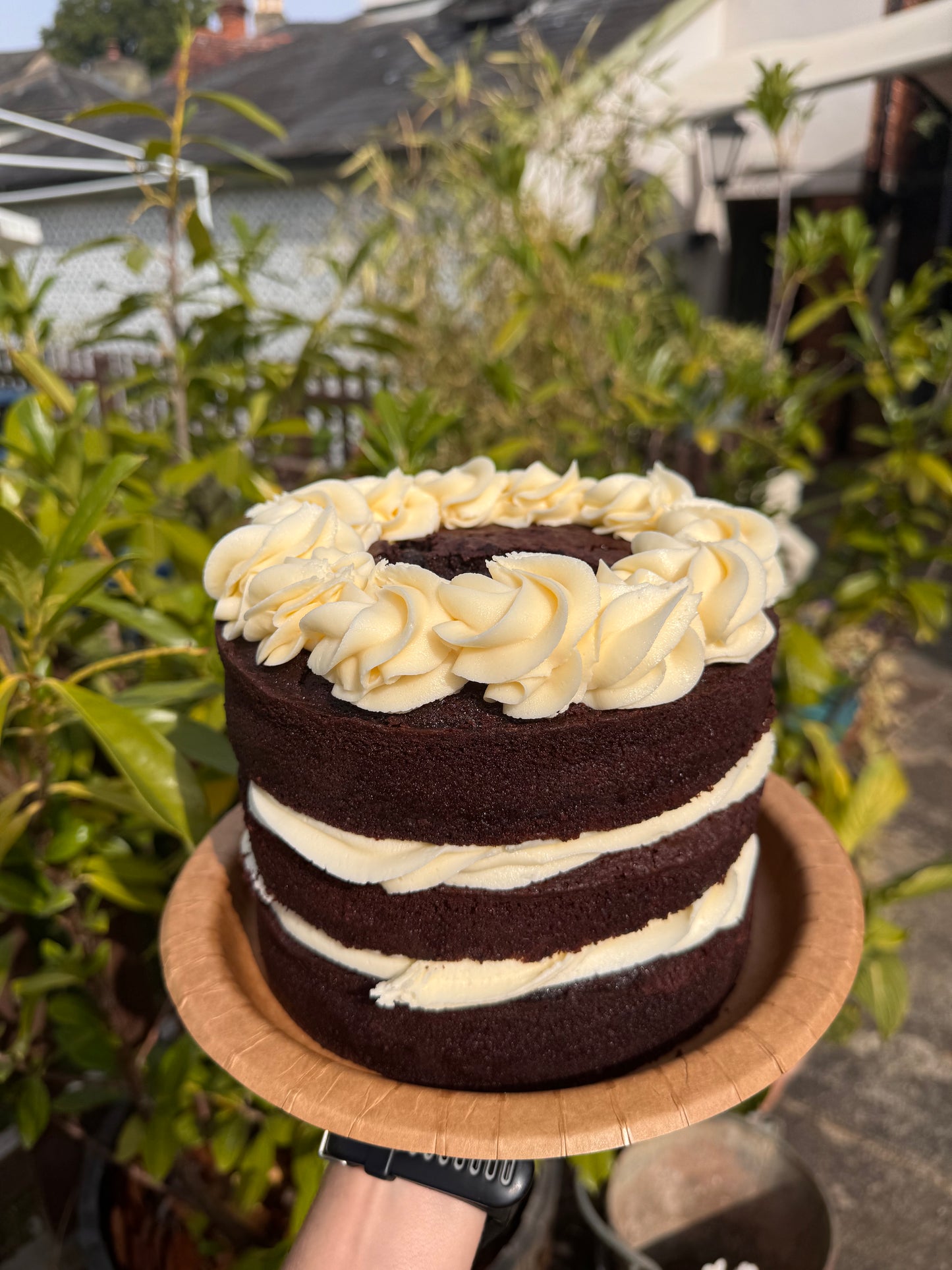 Round Three-Tier Celebration Sponge