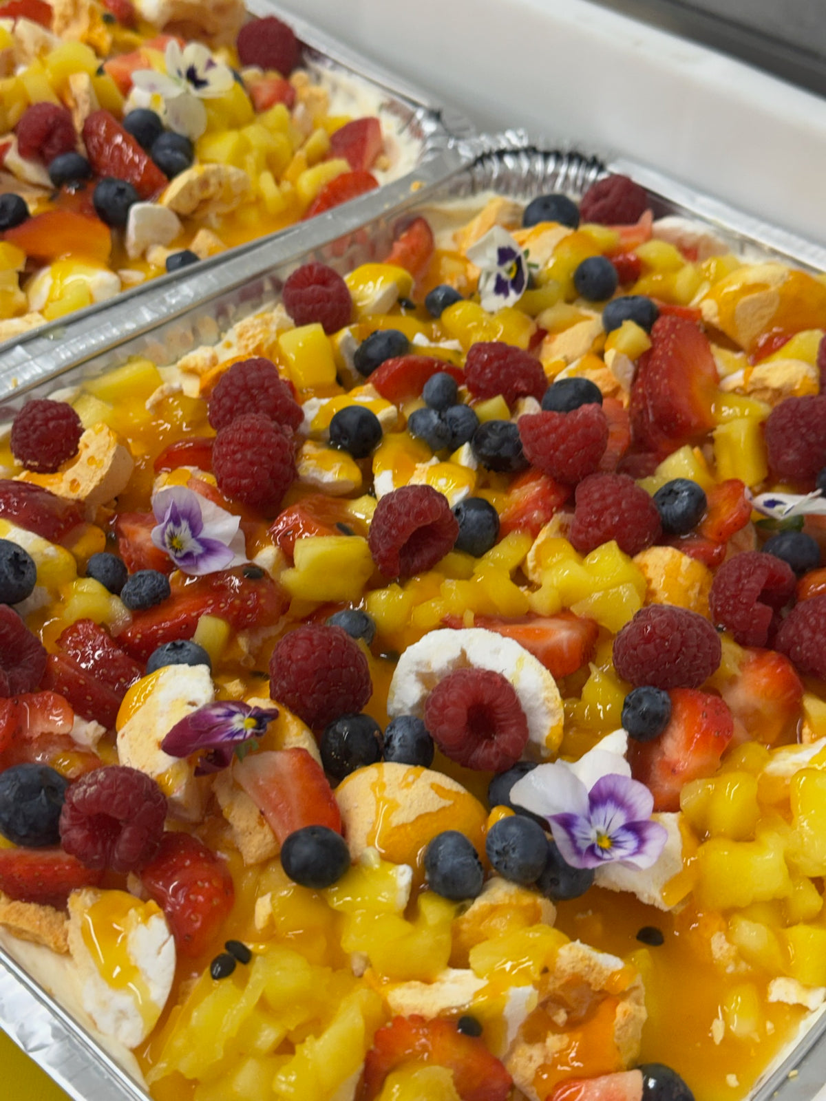 Tropical Cheesecake Pavlova Tray