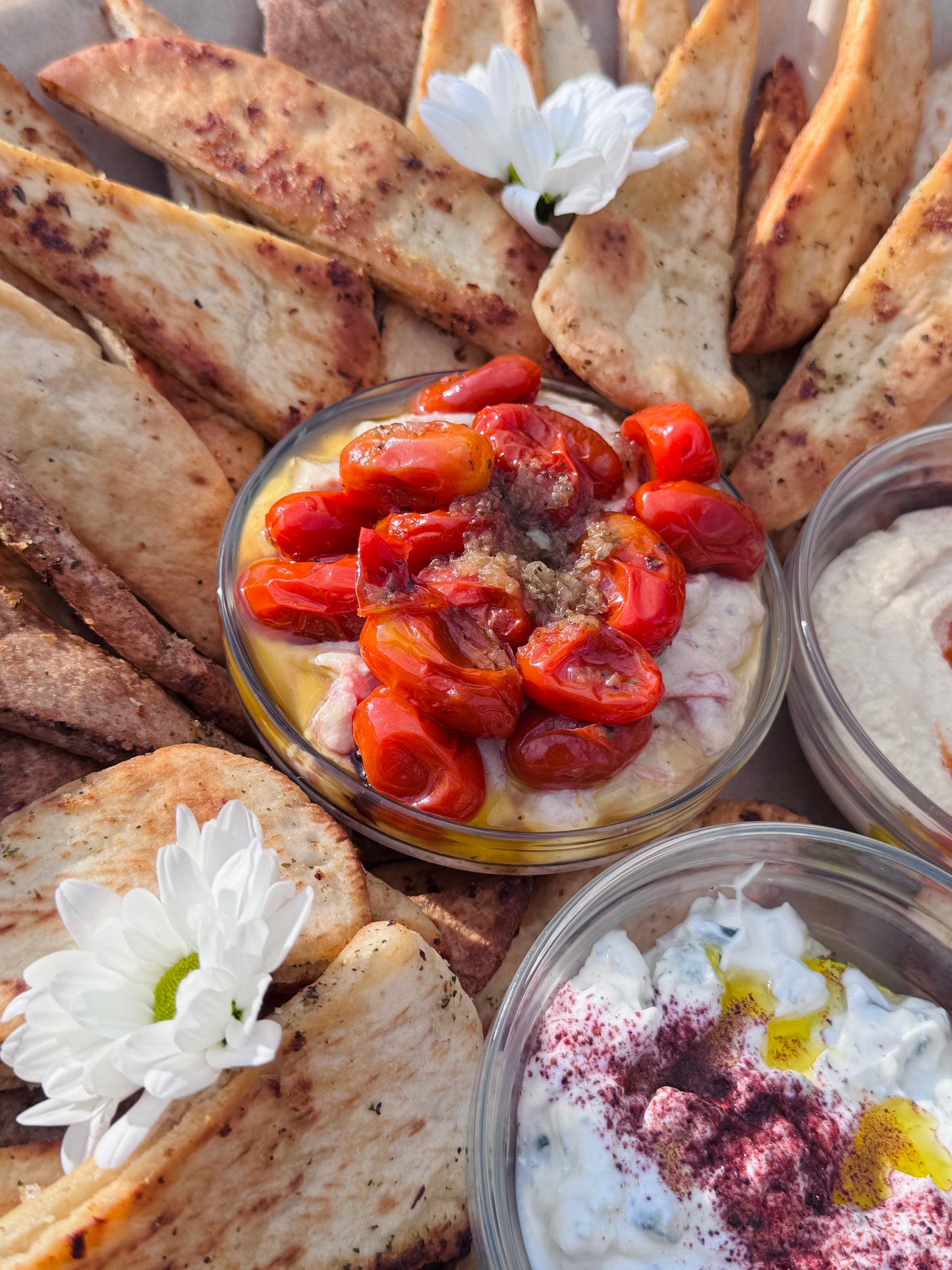 Toasted Pita & Artisan Dip Selection