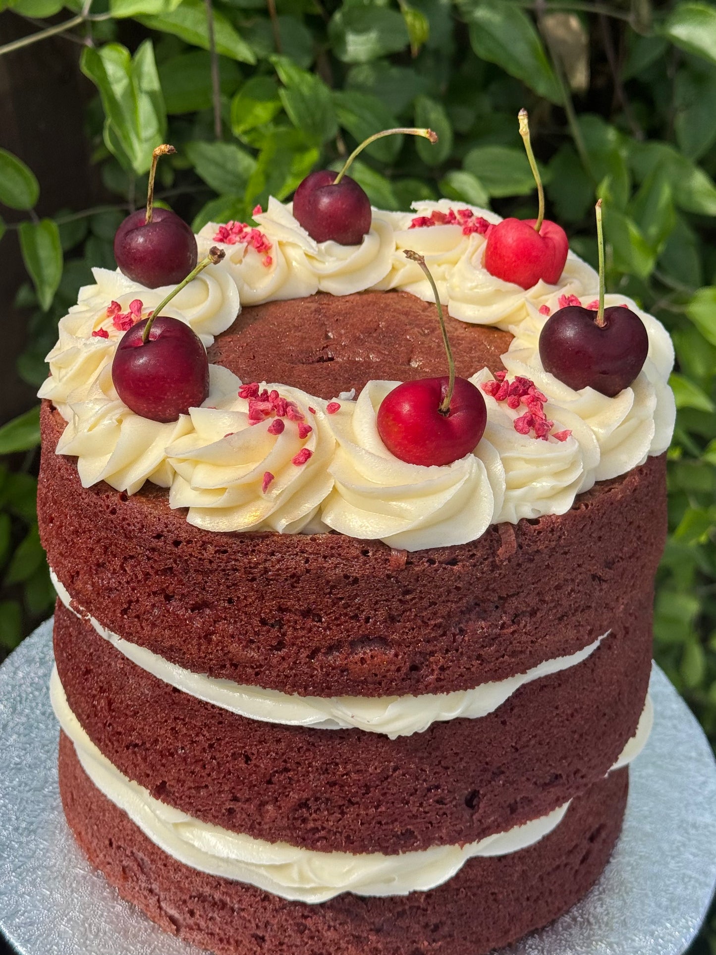 Round Three-Tier Celebration Sponge