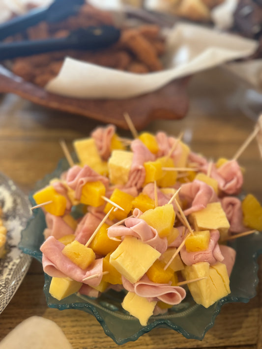 Retro Ham Cheese & Pineapple Skewers (40x)