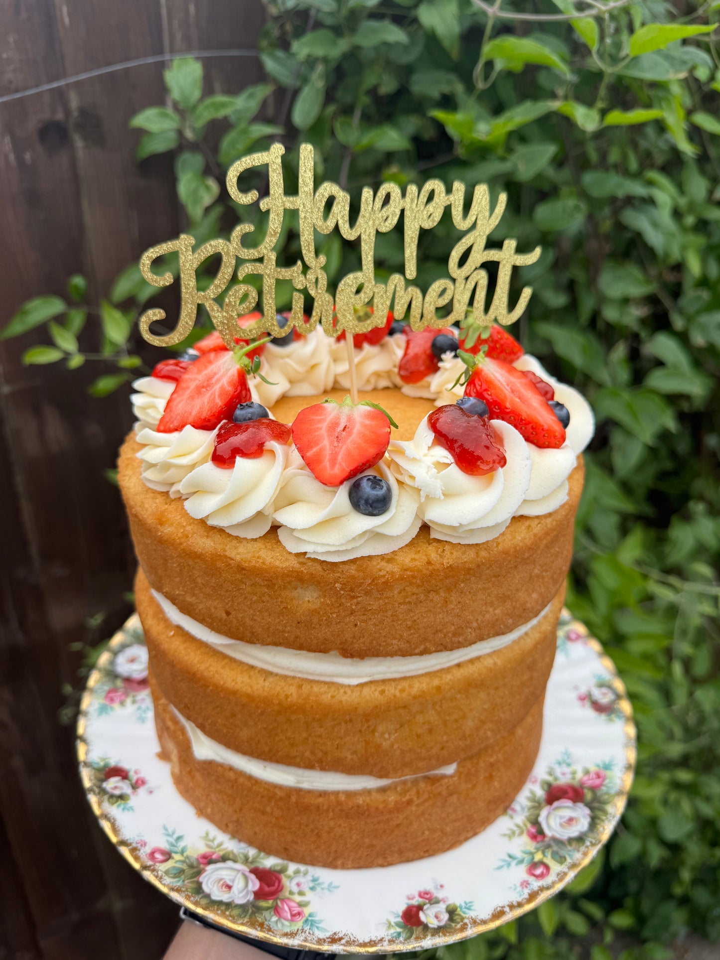 Round Three-Tier Celebration Sponge