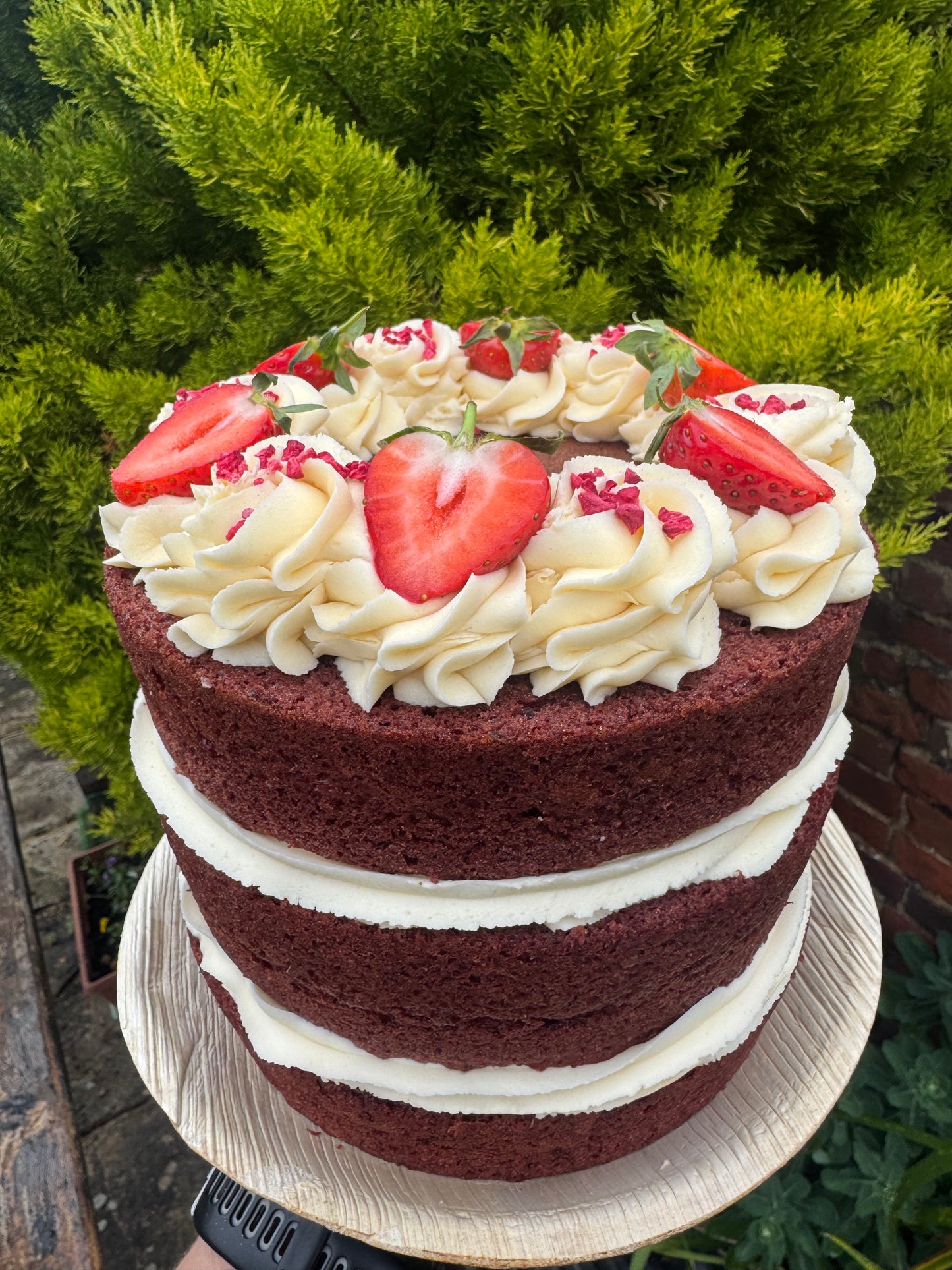 Round Three-Tier Celebration Sponge