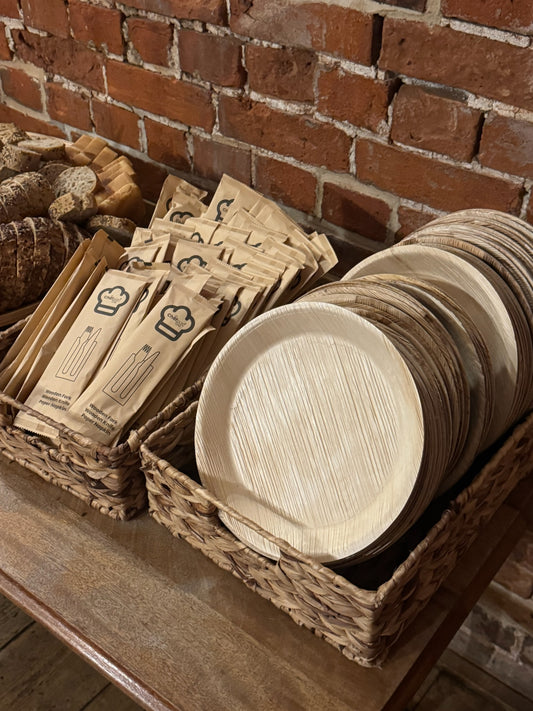 Eco-Friendly Plate, Cutlery & Napkin Set