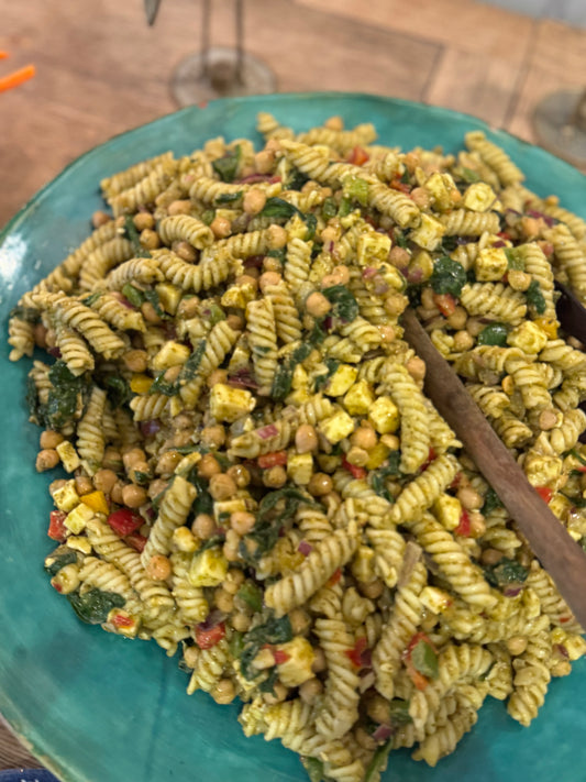 Green Pesto Pasta Salad