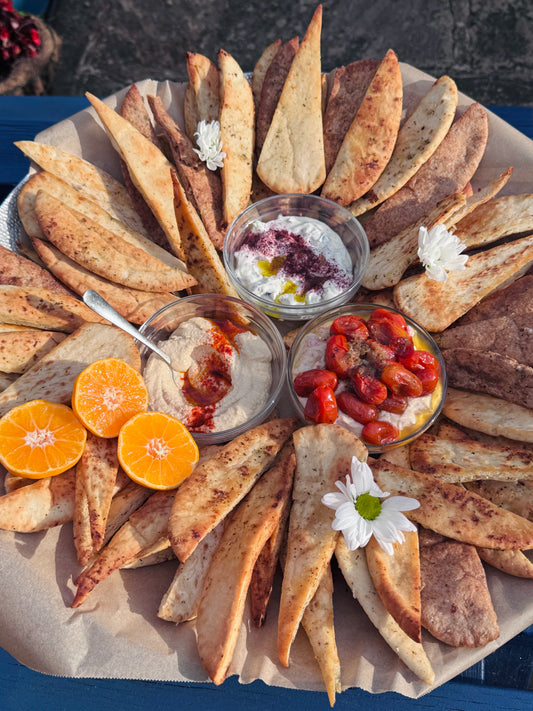 Toasted Pita & Artisan Dip Selection
